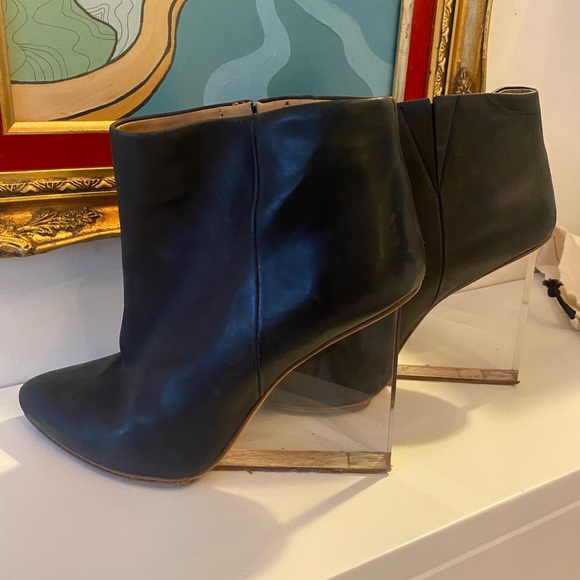 Maison Martin Margiela for H&M transparent leather booties BRAND NEW - Picture 6 of 8